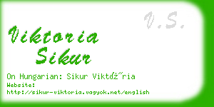 viktoria sikur business card